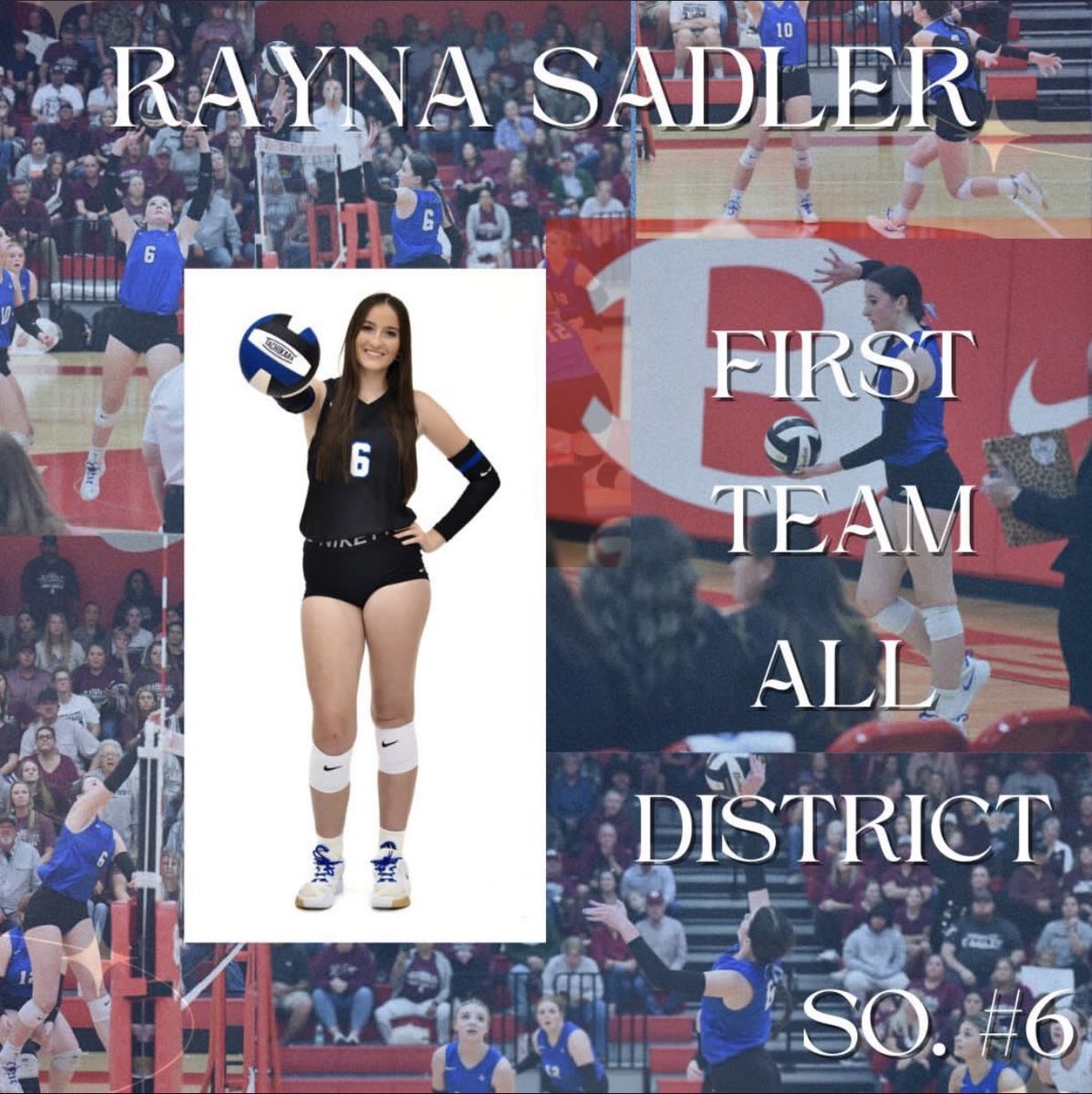 SadlerRayna's tweet photo. A little late but i’m happy to say I made first team all district this year for my sophomore season! Can’t wait to see how these next two years go! https://t.co/yDjX9xJiCU