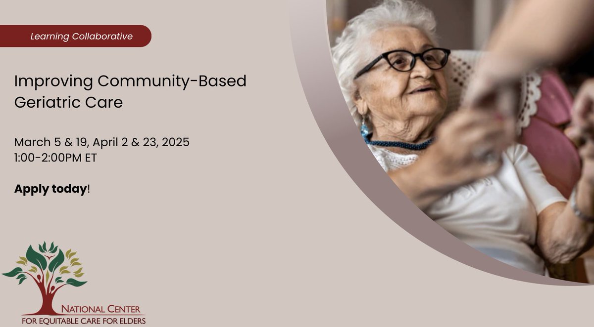 Join us for our upcoming learning collaborative, March/April 2025 (4 sessions): Improving Community-Based Geriatric Care. Apply today! ece.hsdm.harvard.edu/event/improvin…