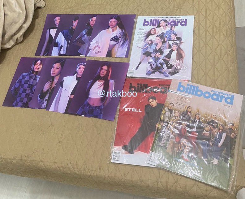 WTS/LFB BINI BILLBOARD PH MAGAZINE AND PHOTO PRINTS

Sealed Bini Billboard PH SET for 1,000 php. Can tingi but prio set buyers

Inclusions below:
BINI Billboard Magazine (sealed)
BBPH Bini Photo Prints (all members)
Back issues stell and ben&amp;ben cover (sealed)