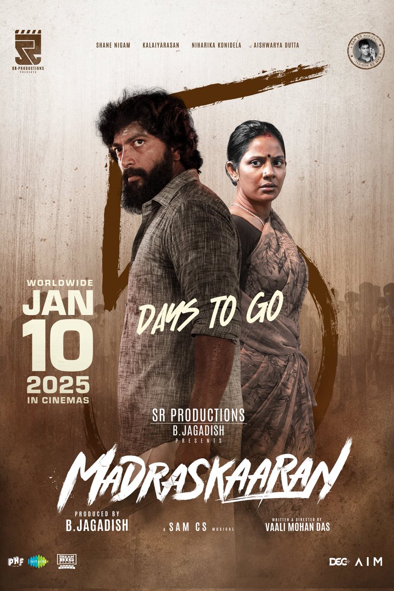 Ramesh Bala (@rameshlaus) on Twitter photo Aatam Aarambam🔥
Only 5 DAYS TO GO for the real drama of #Madraskaaran ❤️🔥
Get ready for a rollercoaster of action, emotions, and jaw-dropping moments!
#MadraskaaranPongal
#MadraskaaranFromJan10
Produced by:<a href="/SR_PRO_OFFL/">srproductions_official</a>
A <a href="/SamCSmusic/">𝐒𝐀𝐌 𝐂 𝐒</a> Musical
Directed By :<a href="/vaali_mohandas/">வாலி மோகன் தாஸ்</a> Aatam Aarambam🔥
Only 5 DAYS TO GO for the real drama of #Madraskaaran ❤️🔥
Get ready for a rollercoaster of action, emotions, and jaw-dropping moments!
#MadraskaaranPongal
#MadraskaaranFromJan10
Produced by:<a href="/SR_PRO_OFFL/">srproductions_official</a>
A <a href="/SamCSmusic/">𝐒𝐀𝐌 𝐂 𝐒</a> Musical
Directed By :<a href="/vaali_mohandas/">வாலி மோகன் தாஸ்</a>