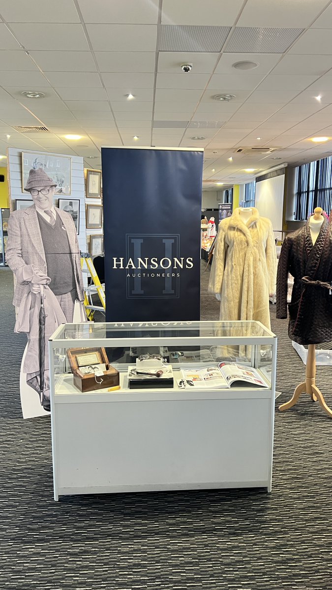 HansonsUK's tweet photo. 🎉 We're all set up at @burtonalbionfc and the first viewing of the @EricMorecambe_  Collection is in full swing! 🎭✨ We're open until 6pm today, so don’t miss out!

If you can’t make it today, don’t worry – we’ve got more viewing events happening next week:

🗓️ Monday-Wednesday: 10am-4pm
🗓️ Thursday: 10am-3pm

This is a once-in-a-lifetime chance to see this incredible collection up close before the auction! 💥
#EricMorecambe #ComedyLegend #BurtonAlbion #OnceInALifetime #ComedyHistory #Memorabilia #EricMorecambeCollection #SeeItInPerson #BurtonEvents