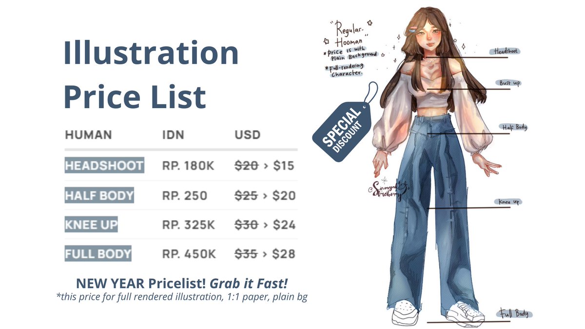 urichigoo's tweet photo. ⋆. 𐙚 ˚ COMMISSION OPEN! ˚ 𐙚 ⋆.
Open Slot [2/5] 

There is a NEW YEAR Discount

𐙚 ⋆. full body Illustration is only $28 from $35! 
𐙚 ⋆. Get a Character reference sheet from $50 will be $35 ONLY This Month

*Limited slots, 2 projects are currently underway https://t.co/VNibjSGuhg