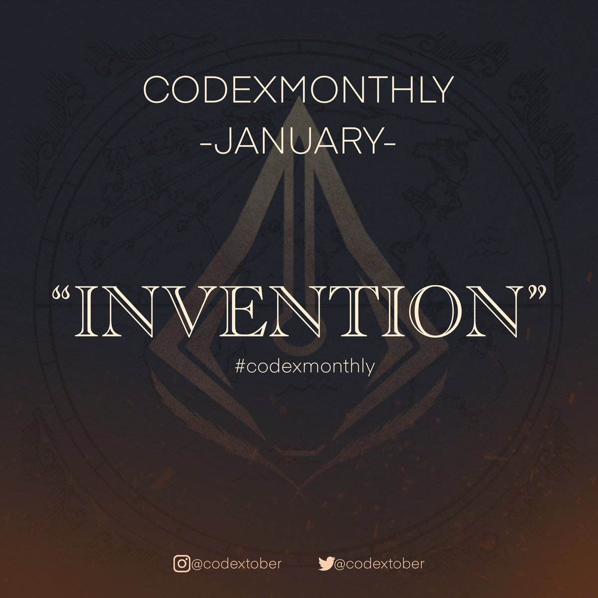 codextober's tweet photo. CODEXMONTHLY - JANUARY 

INVENTION

Tag us and use #codexmonthly 

Happy New Year all! We are super excited to announce our first codexmonthly prompt of 2025! Enjoy! We can’t wait to see what you’ll create!

#assassinscreed #codexcreative https://t.co/PtlI4o3Xe7