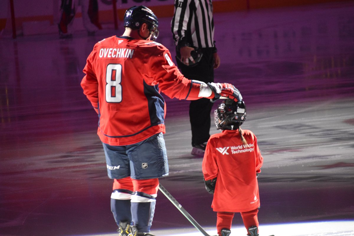 Future all time <a href="/NHL/">NHL</a>  goal scorer and <a href="/Capitals/">Washington Capitals</a> captain <a href="/ovi8/">Alex Ovechkin</a> is lead out to yesterday's game by a little girl before the. National anthem
