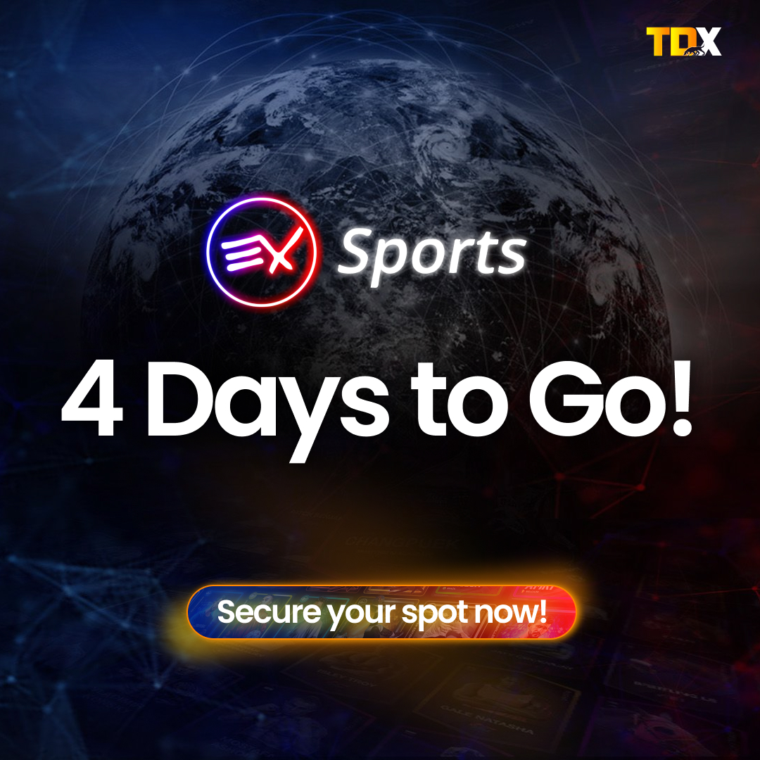 TDXbiz's tweet photo. โณ 4 Days Until EX-Sports IDO! โณ
Don't miss out on being part of this revolutionary project. Join the whitelist contest before it ends!
๐
Whitelist Deadline: 08.01
๐ฒ Join now: https://t.co/M2y4XVW7kh
#EXSports #Blockchain #NFTs #Countdown #TDX