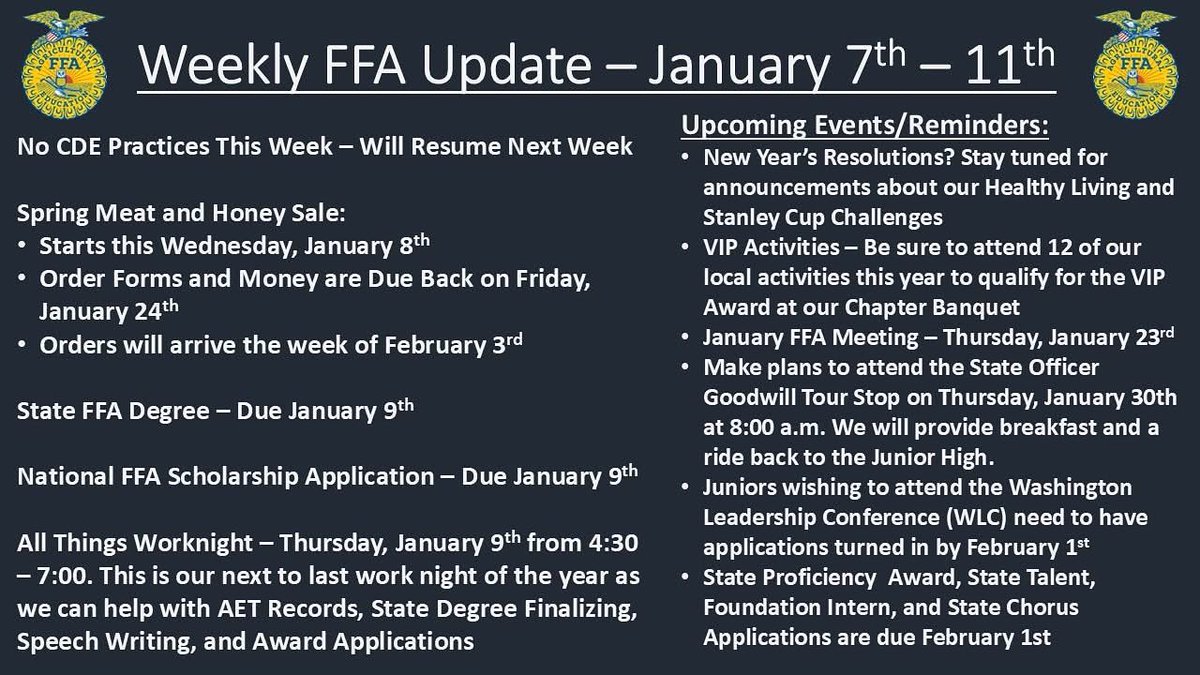 Stillwater FFA tweet media