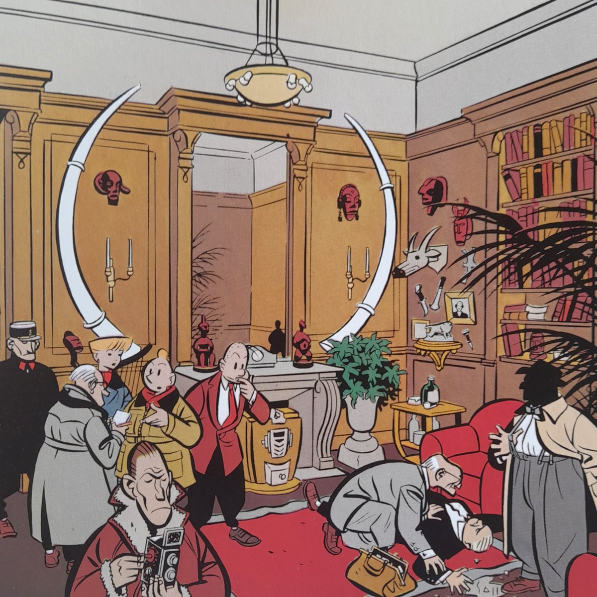 Le meurtre d'Eugène Broussard.
"Le cimetière des éléphants" / Yves Chaland / 1984