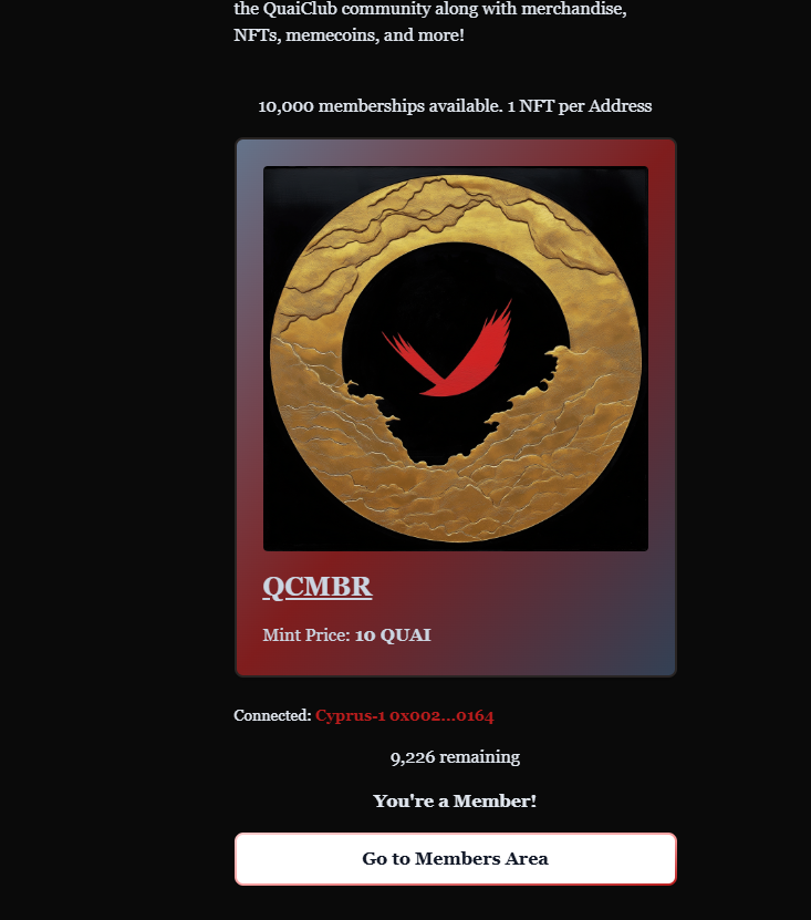 criver⚡💵 (@cccriver) on Twitter photo Final week Final #QuaiGoldenAge task,LFG!
最后的一周最后的任务,冲冲冲! $QUAI
0x00209724Fc4F6E8B69A38C1475e6E9cD9D990164
<a href="/mechanikalk/">Dr K - e/acc ⚡💵</a> <a href="/hashcoin0/">孙 Sun ⚡💵 | ∑:</a> <a href="/0xalank/">alan ⚡💵</a>
quaiscan.io/tx/0x0042003c5… Final week Final #QuaiGoldenAge task,LFG!
最后的一周最后的任务,冲冲冲! $QUAI
0x00209724Fc4F6E8B69A38C1475e6E9cD9D990164
<a href="/mechanikalk/">Dr K - e/acc ⚡💵</a> <a href="/hashcoin0/">孙 Sun ⚡💵 | ∑:</a> <a href="/0xalank/">alan ⚡💵</a>
quaiscan.io/tx/0x0042003c5…