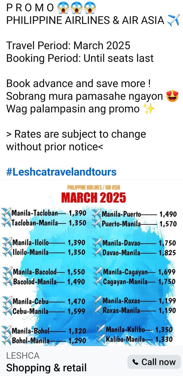 Leshca Travels (@leshca_biz) on Twitter photo #philippinesairlines
#airasias
#booknow
#march2025
facebook.com/lleesshhccaa
<a href="/Leshca_Biz/">Leshca Travels</a> #philippinesairlines
#airasias
#booknow
#march2025
facebook.com/lleesshhccaa
<a href="/Leshca_Biz/">Leshca Travels</a>