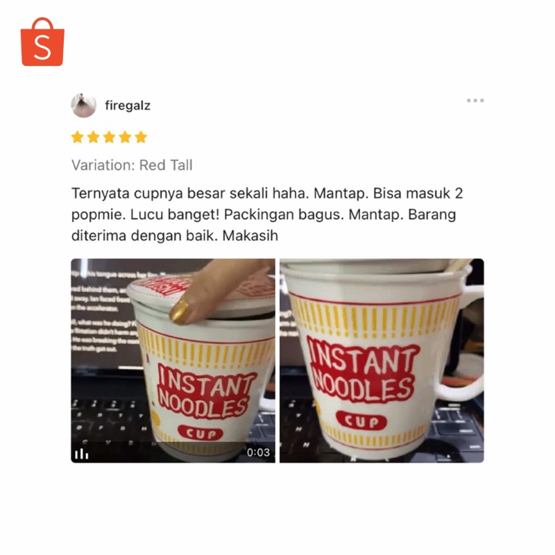 ShopeeID's tweet photo. Lagi musim ujan gini enaknya makan mi instan gak sih? 🤭 Mimin punya rekomendasi mangkuk ramen yang KAWAIII banget! Geser ke kiri buat baca reviewnya yah! #RacunShopee