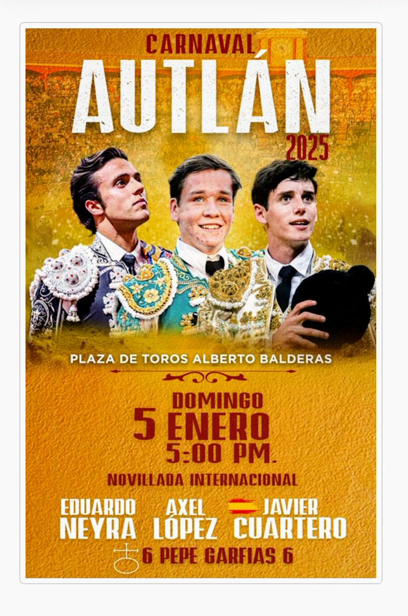 Novillada gratuita para hoy en Autlán, Jalisco, México...