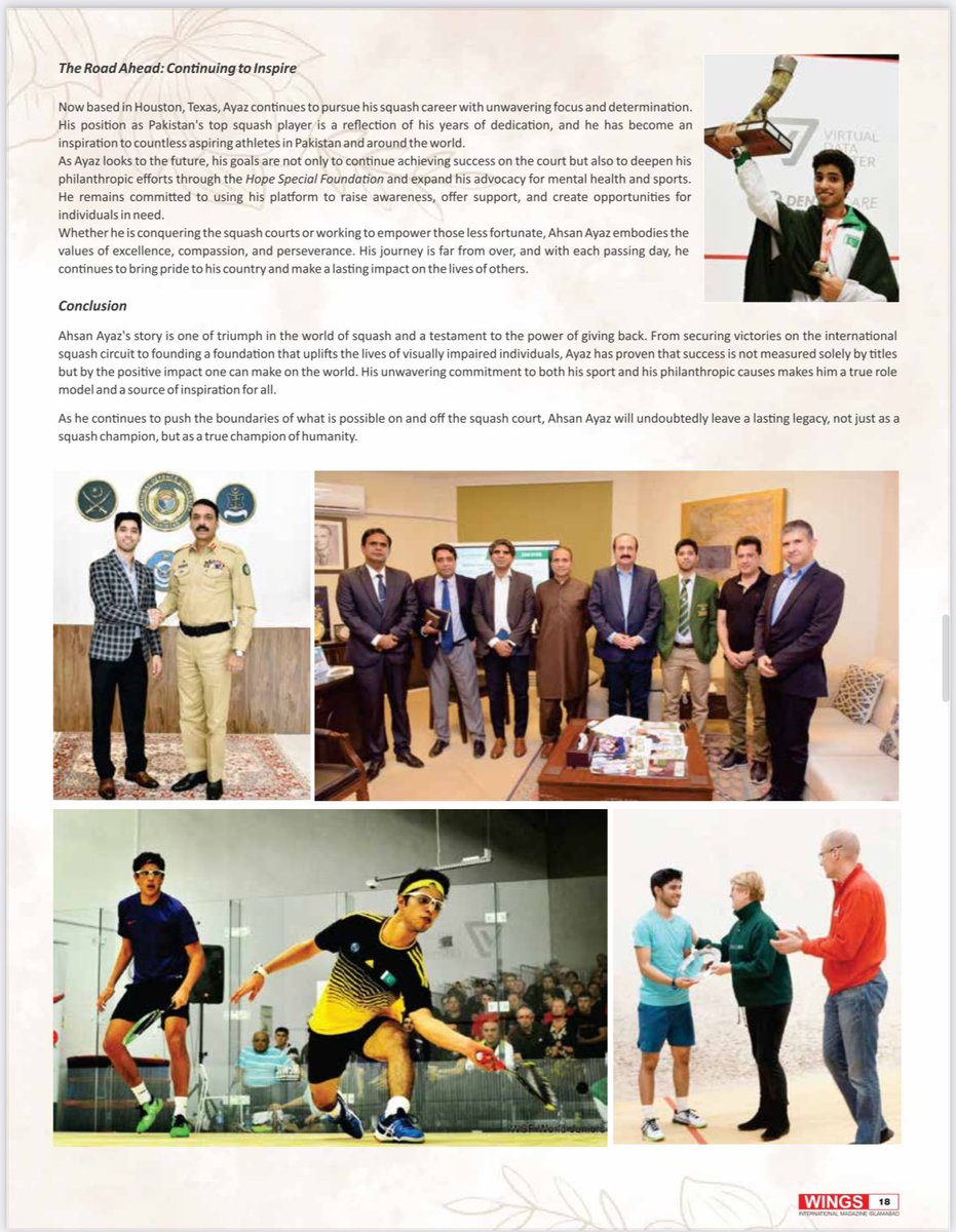 Grateful to have my journey featured in the latest edition of WINGS International Magazine. A heartfelt thank you to H.E. Ammad Rasheed, CEO for his leadership in spotlighting the stories of individuals striving to make a difference. #wingsinternational #magazine #ahsanayaz