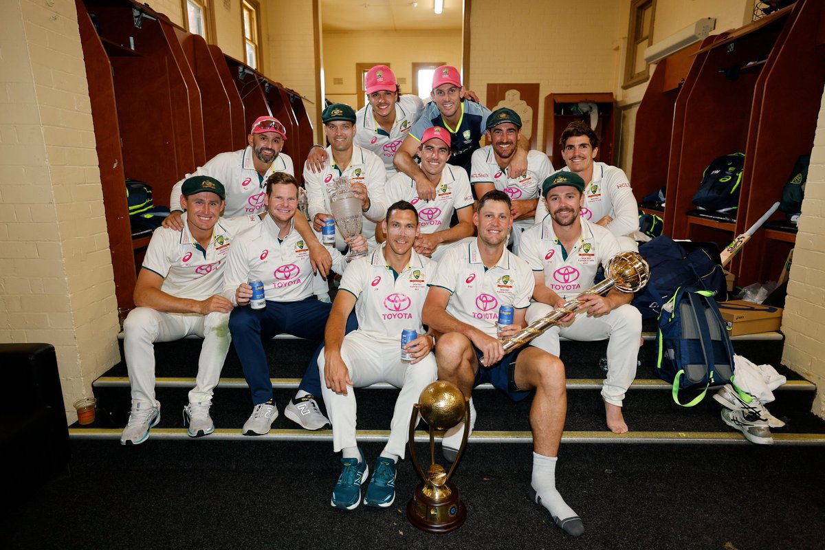 chrisweekend's tweet photo. @cric8_official_ Crying my eyes out that we don’t have enough space for all these trophies

World Cup ✅
World Test Champions ✅
Ashes ✅
v South Africa ✅
Frank Worrell ✅
Border Gavaskar ✅
Trans Tasman ✅
Benaud Qadir ✅
Warne–Muralidaran ✅
v Bangladesh ✅ https://t.co/lmOLcOv5EP