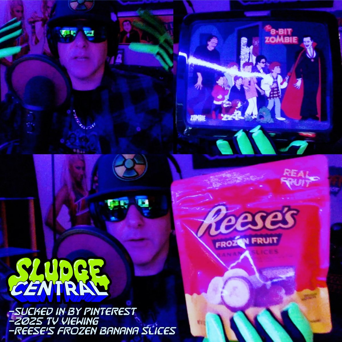 Hear about how I got sucked in by Pinterest, my upcoming TV viewing, and tasting Reese’s Frozen Fruit Banana Slices. How could you possibly miss this? 😆 Available to watch on my channel 

YouTube.com/SludgeCentral