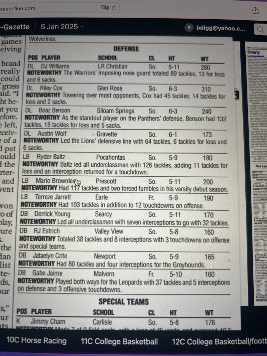 Congrats to <a href="/ValleyViewFB/">Blazer Football</a> Sophomore <a href="/rjjestrichhhh/">RJ Estrich</a> for making <a href="/ArkansasOnline/">AR Democrat-Gazette</a> All Arkansas Preps Underclassmen Team!