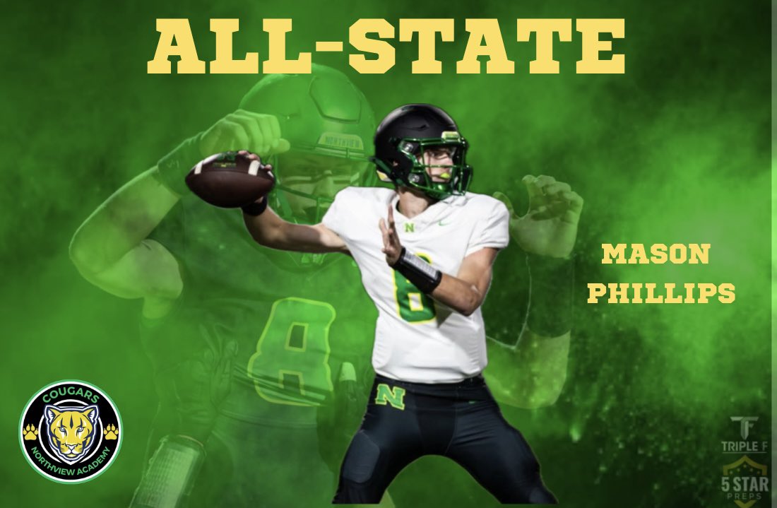 Northview Football - Kodak, TN (@nacougarfb) on Twitter photo Congratulations to QB Mason Phillips on being named to the <a href="/writers_sports/">TennesseeSportsWritersAssociation</a> All-State Team Congratulations to QB Mason Phillips on being named to the <a href="/writers_sports/">TennesseeSportsWritersAssociation</a> All-State Team