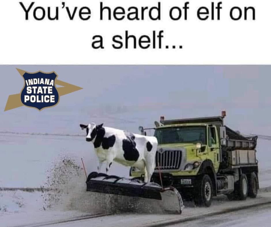 ISPVersailles's tweet image. It’s that time of the year. Please give our @INDOT plow truck operators room to work as they clear our roads. #cowonaplow