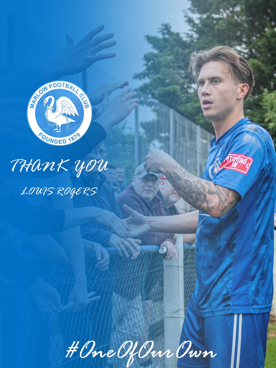 𝙋𝙡𝙖𝙮𝙚𝙧 𝘿𝙚𝙥𝙖𝙧𝙩𝙪𝙧𝙚 📰

The club can confirm that Louis Rogers has decided it’s time to leave Marlow
after 6 years at the club.

We wish you the very best of luck in the future 💙

#OneOfOurOwn #MarlowFC #WeAreMarlow