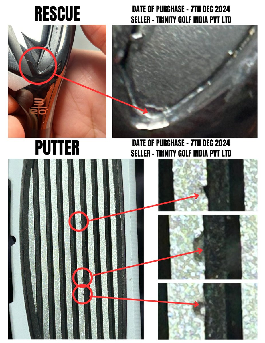 sharmapeddy's tweet photo. @TaylorMadeGolf Bought a Qi10 Max golf set from Trinity Golf India, Airforce Golf Club Pro Shop, Race Course, New Delhi.  The clubs are defective (appear to be counterfeit). The seller claims to be an authorised distributor of Taylormade and refused to entertain me. Whom to report now? https://t.co/KgkJpJThVS