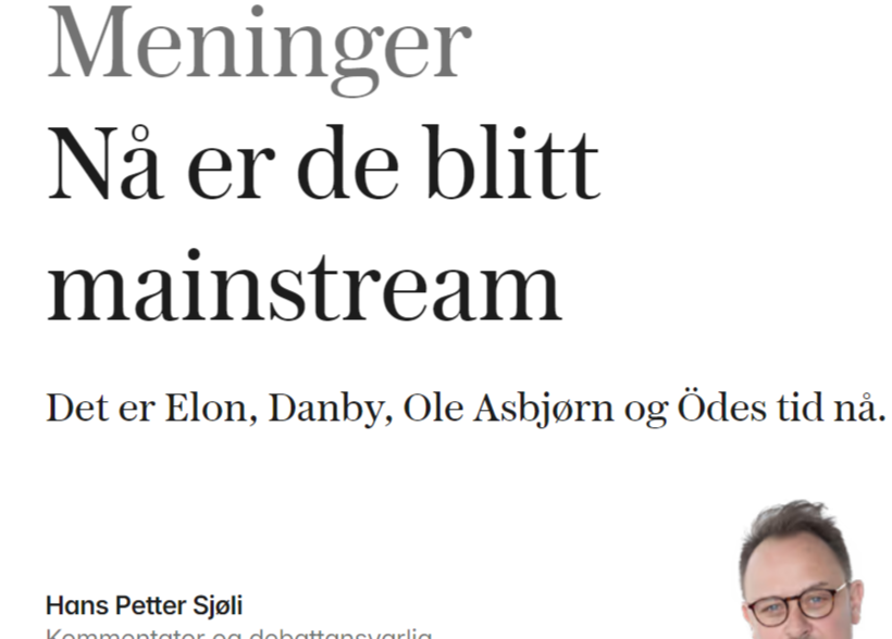 BadSoundingS's tweet image. Morsomt. 

@vgnett sin "debattansvarlige" fortsetter å holde hodet i sanden.  Anklager andre for å utnytte "offerstatus" , som er grunnsteinen i det WOKE/DEI hysteriet de har tilbedt i flere tiår, som konservative har kjempet mot. 

Kjenner Elon.  Ingen av de andre  😂