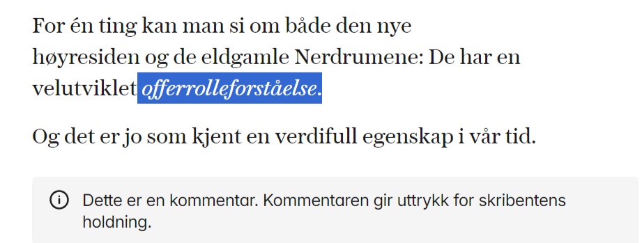 BadSoundingS's tweet image. Morsomt. 

@vgnett sin "debattansvarlige" fortsetter å holde hodet i sanden.  Anklager andre for å utnytte "offerstatus" , som er grunnsteinen i det WOKE/DEI hysteriet de har tilbedt i flere tiår, som konservative har kjempet mot. 

Kjenner Elon.  Ingen av de andre  😂
