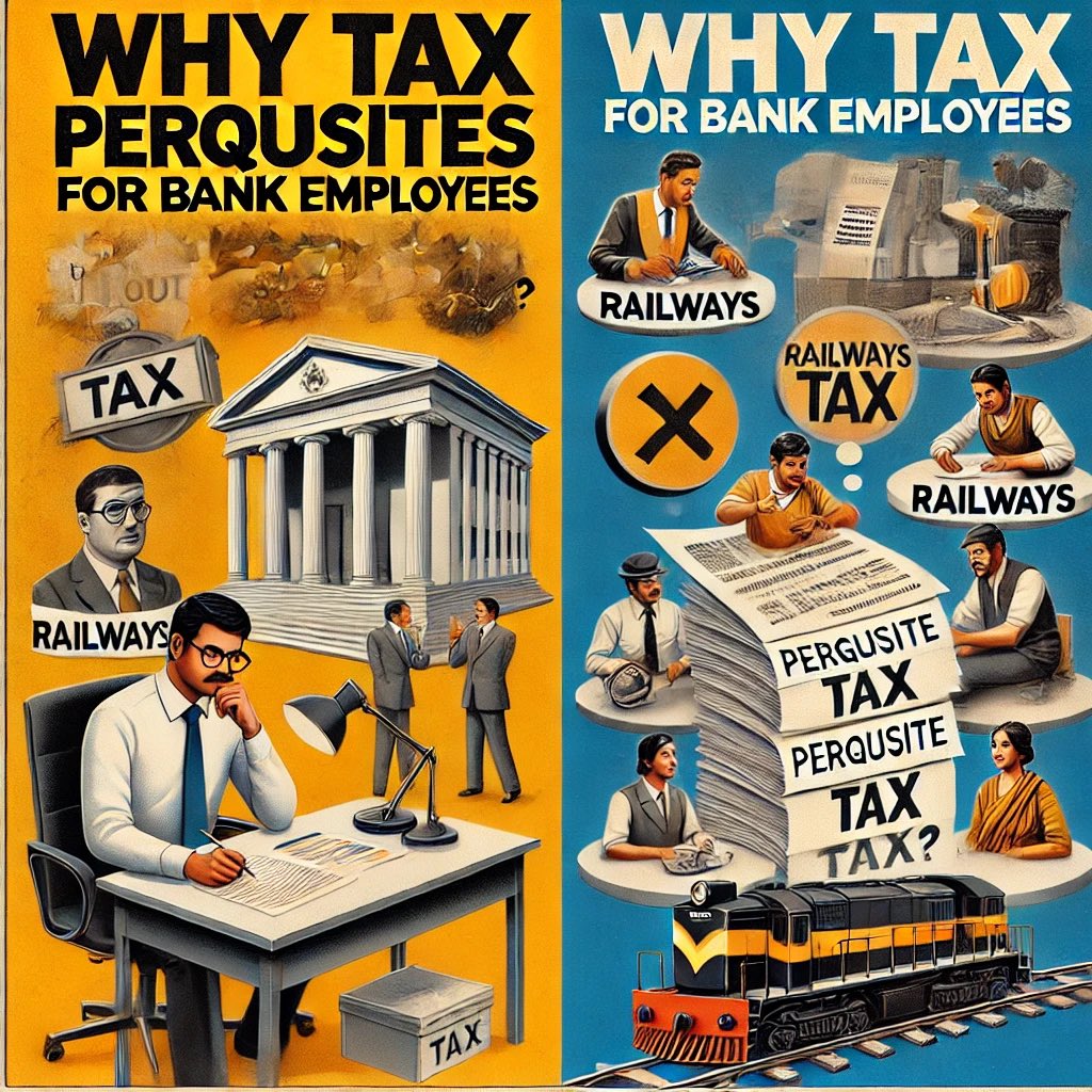 MahatojMeena's tweet photo. Bank employees’ perquisites are essential facilities, not luxuries. Taxing them is unfair when similar benefits for other sectors like railways remain untaxed. It’s time for the government to reconsider and ensure equity. #BankEmployees #Perquisites @nsitharaman https://t.co/fkyQbiEuG8