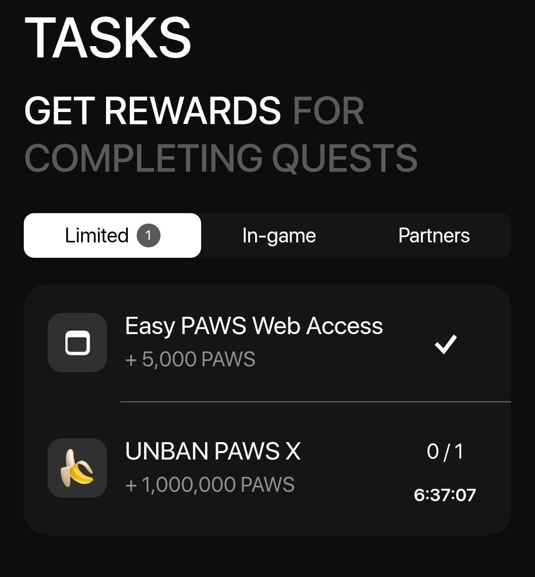 Unban PAWS X 🐾

#UNBAN_PAWS_X #Unbanpawsx

#PAWS #TON #Airdrop

<a href="/PawsUpCult/">PAWS CULT</a>