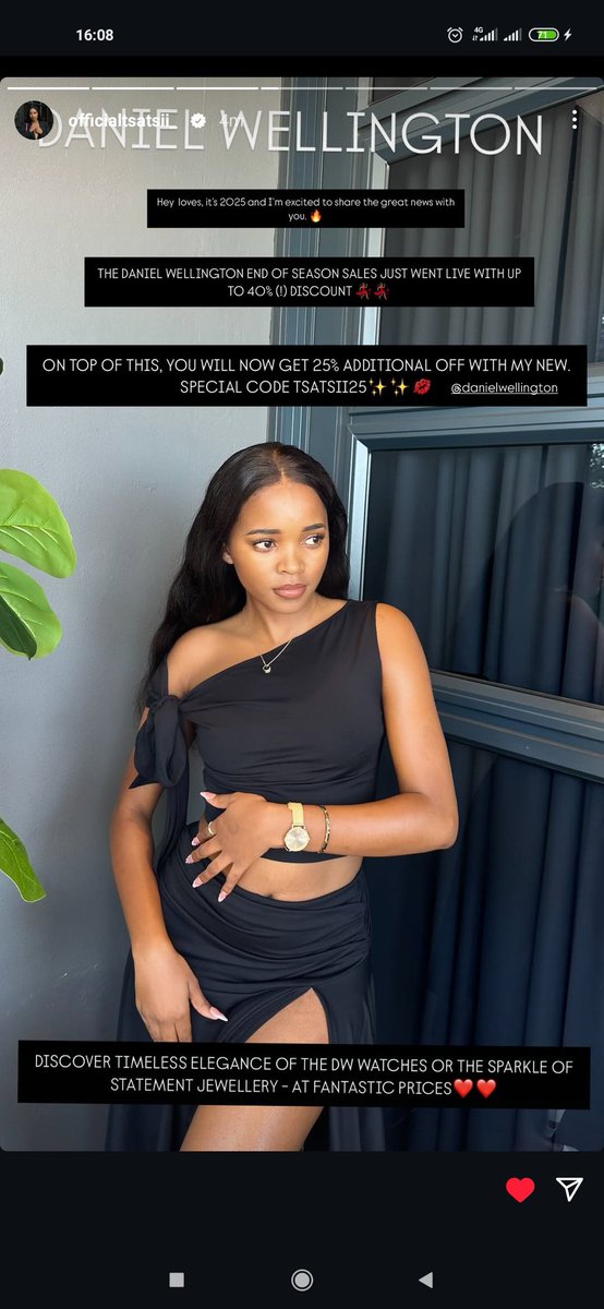 jubabe81732's tweet photo. We are within 💃💃 congratulations once again Tsatsii Madiba

TSATSII X DANIEL WELLINGTON 
CONGRATULATIONS TSATSII 
#TsatsiiMadiba https://t.co/u8AAA08zQY