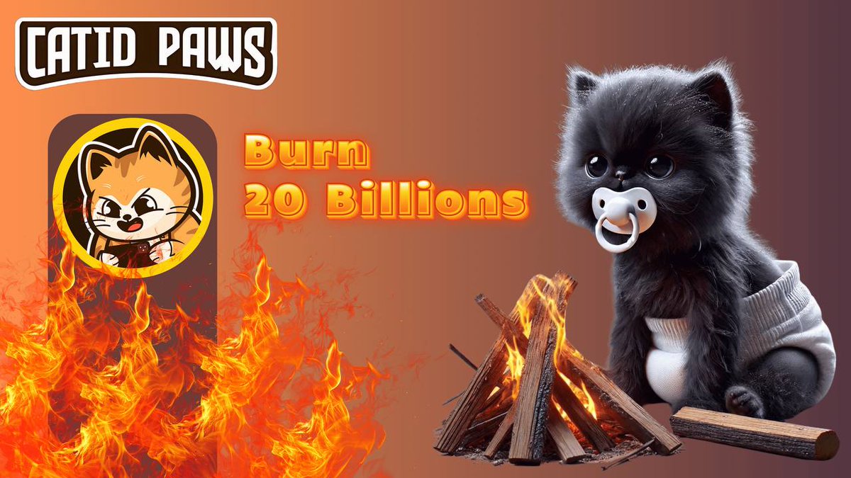 catidpaw's tweet photo. 🏁Catid Paws Token Burn

We are proud to announce that Catid Paws has successfully burned 20 billions $Paw Tokens! 🎉🔥

https://t.co/iTyDaPHEgB

Total Supply 47,497,100,956 PAWS

This step is part of our commitment to increase the value and scarcity of $Paw Tokens, providing long-term benefits to our community. Thank you for your continuous support!

Stay tuned for more updates and exciting developments from Catid Paws.