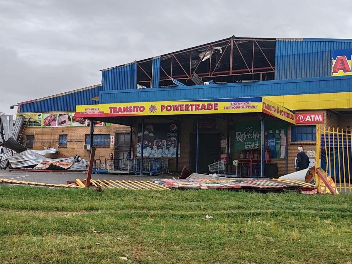 Abramjee's tweet photo. Tornado/Storm: Welkom, Free State. https://t.co/oKjFB8MbuR