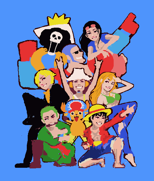 tisooart's tweet photo. [WIP] straw hat pirates 🌞 https://t.co/qbsIVCswEU