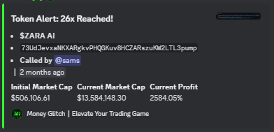 A basic mouv in 404

$ZARA called at 500k to 13M - x26
And still holding very well at 6M

Called 2months ago by our G <a href="/QuantumQosmic/">QuantumQosmic</a> 

We're soon going to open the doors. 
Be ready &amp; Open DMs.