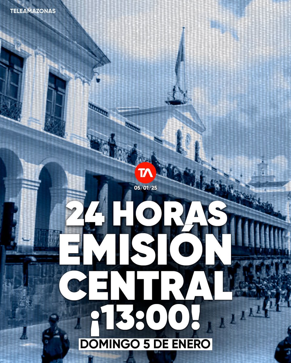 #ATENCIÓN | Todos los detalles de la coyuntura política están en #24Horas. Conéctate a la Emisión Central, hoy domingo, a las 13:00, en Teleamazonas  ow.ly/3sIp50UzWqW