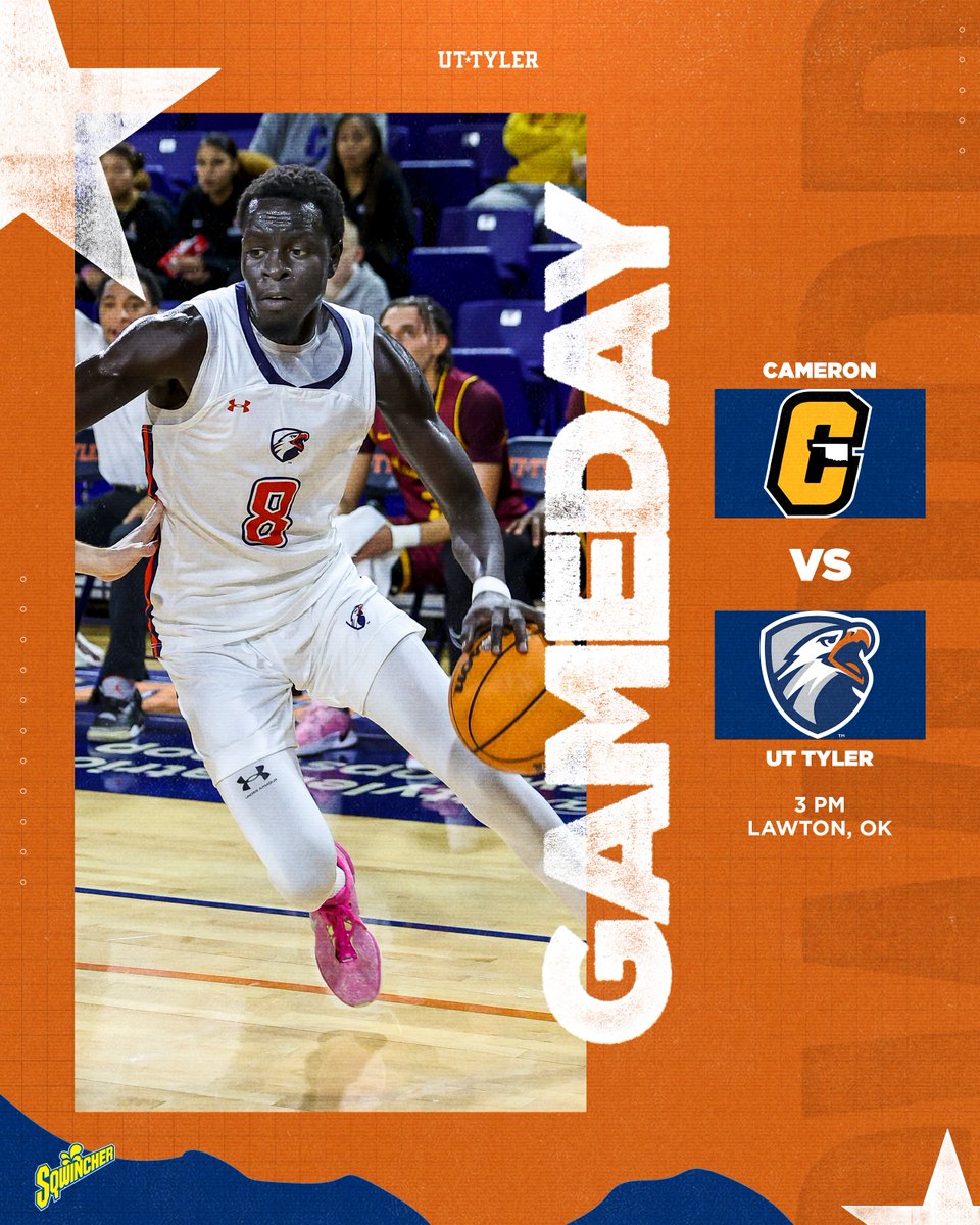 UT Tyler Patriots (@uttylerpatriots) on Twitter photo MBB | IT'S GAME DAY!
<a href="/uttylermbb/">UT Tyler Men's Basketball</a> looks to keep the run of form going as they take on Cameron to close out the first weekend of 2025!
STATS: tinyurl.com/sae542rj
STREAM: tinyurl.com/ykupjhhe
#SwoopSwoop MBB | IT'S GAME DAY!
<a href="/uttylermbb/">UT Tyler Men's Basketball</a> looks to keep the run of form going as they take on Cameron to close out the first weekend of 2025!
STATS: tinyurl.com/sae542rj
STREAM: tinyurl.com/ykupjhhe
#SwoopSwoop