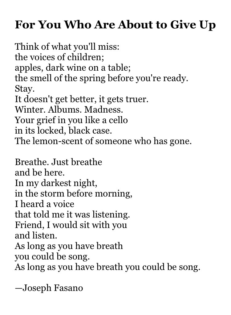 Joseph_Fasano_'s tweet photo. I hope this reaches you. https://t.co/O2QuaDw7Sh