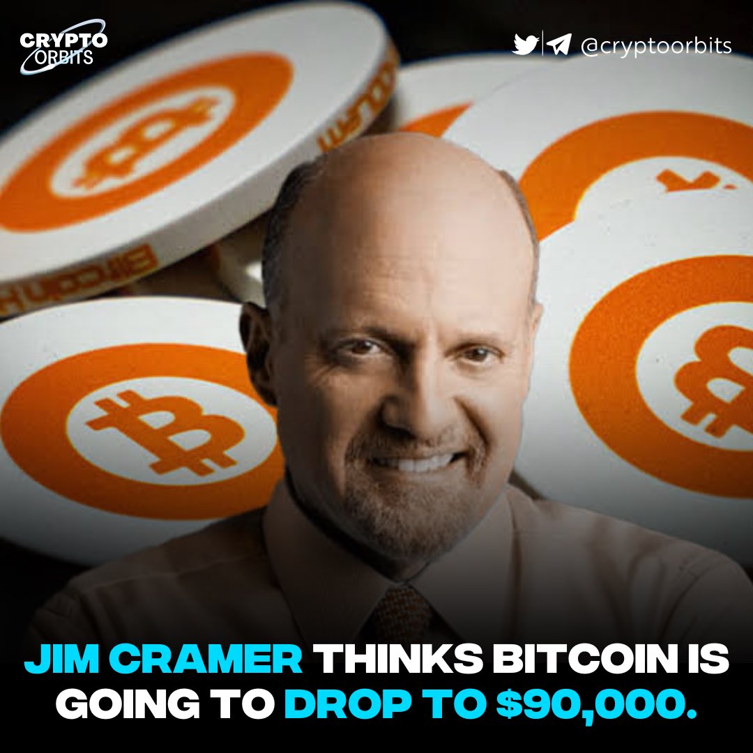 ⭐️ Jim Cramer thinks #Bitcoin is going to drop to $90,000.

You know what it means😂🚀