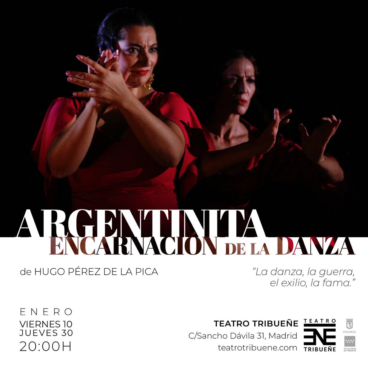 ⭐️ Interpretada por: <a href="/BadiaAlbayati/">Badia Albayati</a>, Candelaria de la Serena, <a href="/RocioOssunaak/">RocíoOsunaRodríguez</a>, Raquel Valencia, <a href="/mariettanadal/">María Nadal González</a>, Carmen Rodríguez de la Pica, Kike Lafuente, <a href="/ivanoriola/">Iván Oriola</a>, Tatiana Studyonova 

🎟️ tribue.shop.secutix.com/selection/even…

#FedericoGarcíaLorca #TeatroMadrid #Teatro #Danza