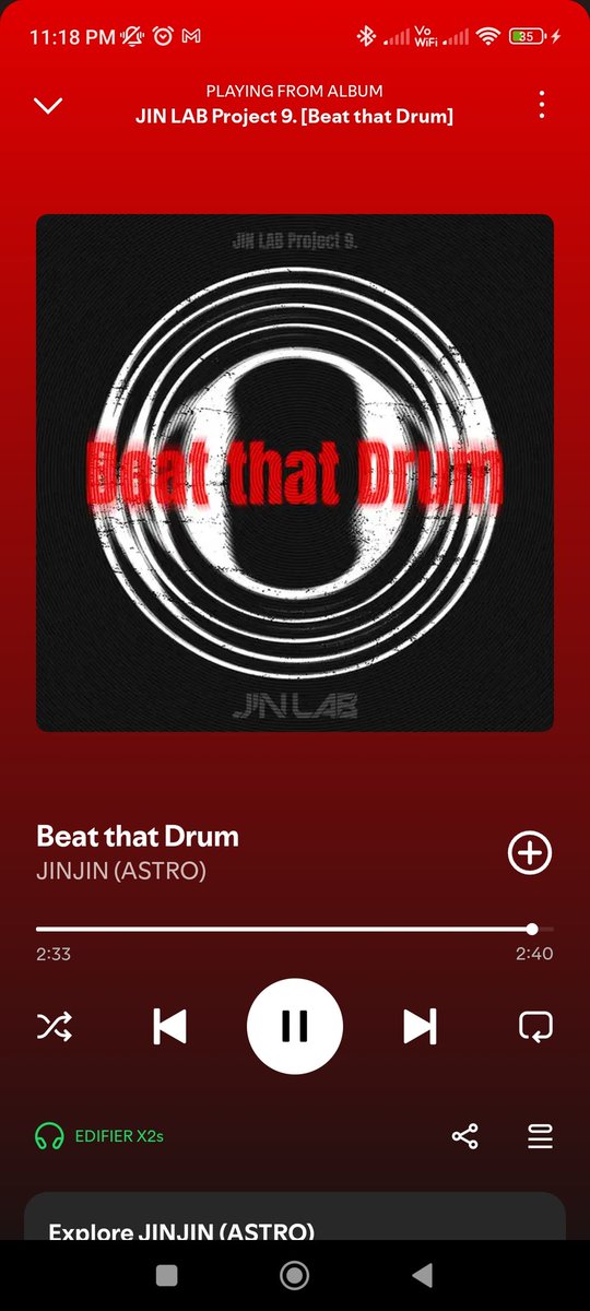 wanderingaroha's tweet photo. @au__9999 I love his songs so much I was in the top 0.001% of listeners for Wave in My Heart 😂
#진진 #JINJIN https://t.co/qBWRIs1yhQ