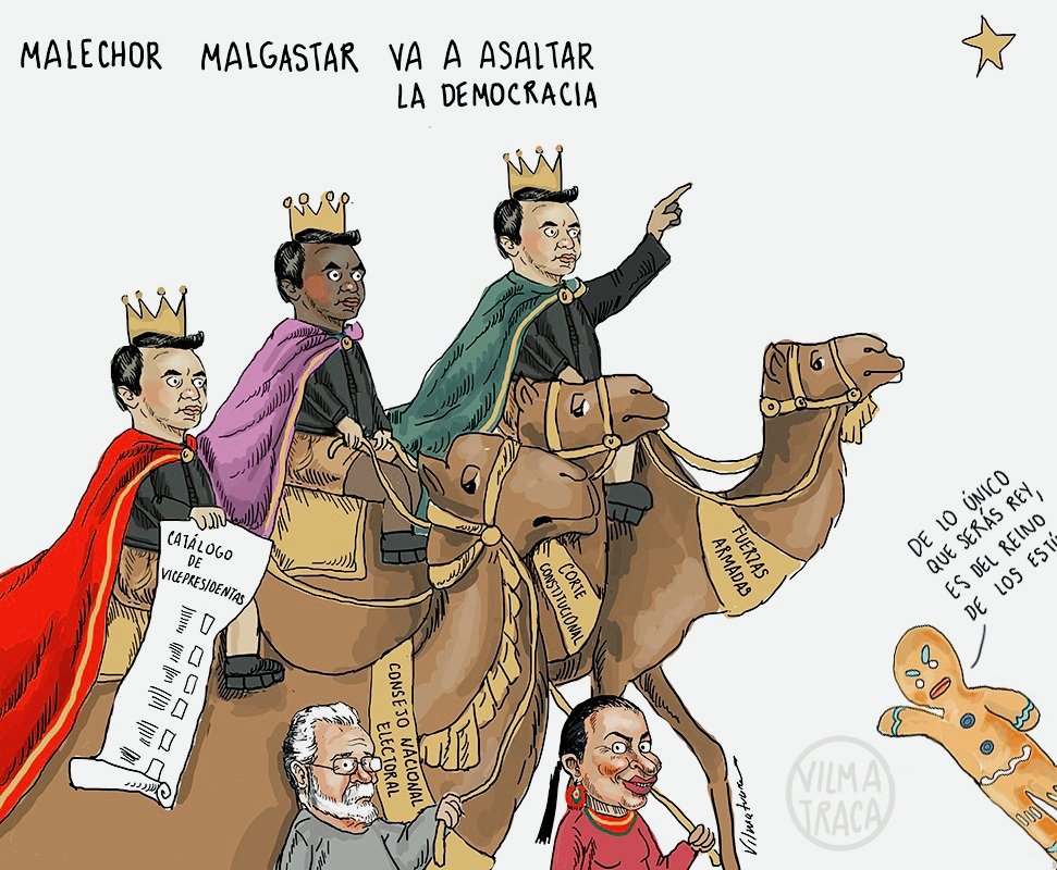 vilmavargasva's tweet photo. #ReyesMalos #CartonNoboa #Democracia #Constitucion #Ecuador #Vilmatraca https://t.co/ZCyc4t4sK6