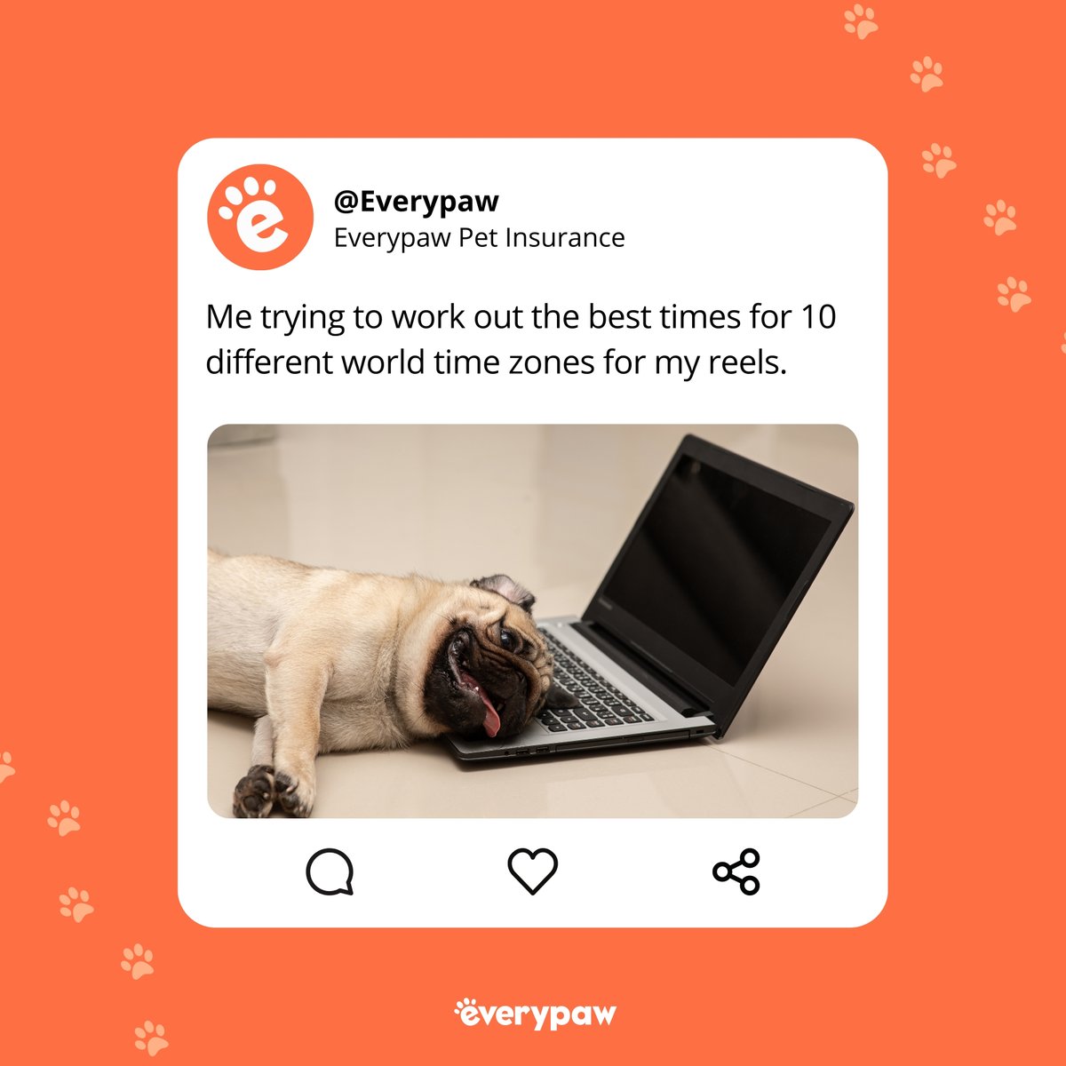 When you're trying to make your content go viral... but your brain has already checked out. 😴💻

Who else can relate to the time zone struggle? 😂

#doggomemes #dogsmemes #memesdog #dogmemesarebestmemes #everypaw #petinsurance #everypawuk #everypawpetinsurance