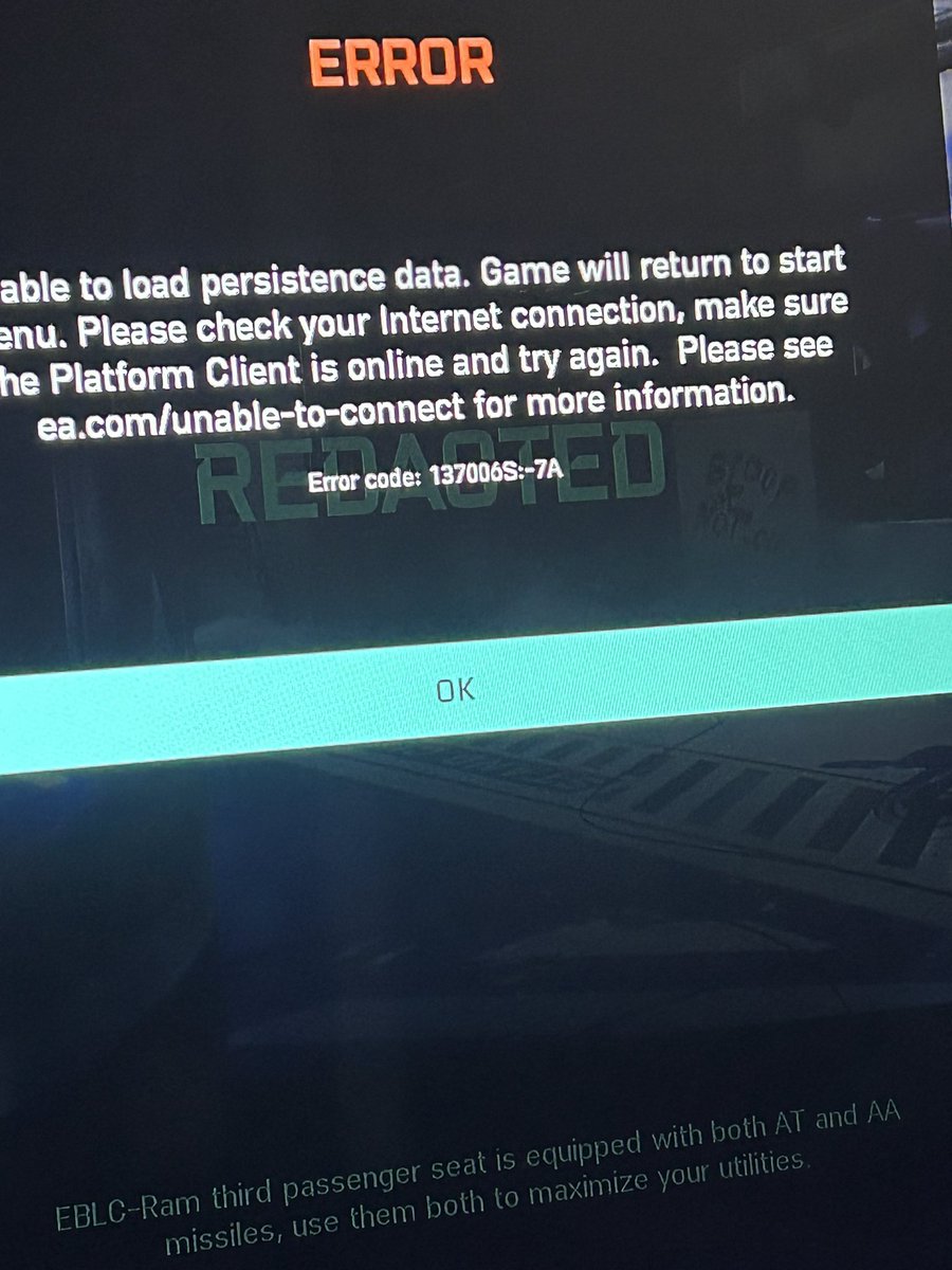 Kat_Loveday's tweet photo. @BattlefieldComm  since the update I can’t play! It was super laggy for a bit and now I can’t get in at all. What’s going on? And don’t say turn off cross play coz I’m on PS4 and my partners on Xbox soooo…. https://t.co/970G8wMetX