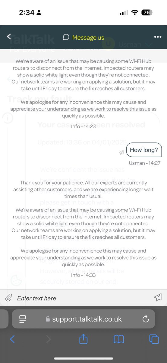 Invokar_'s tweet photo. Worst customer service ever @TalkTalk https://t.co/X2Qu3tBGUv