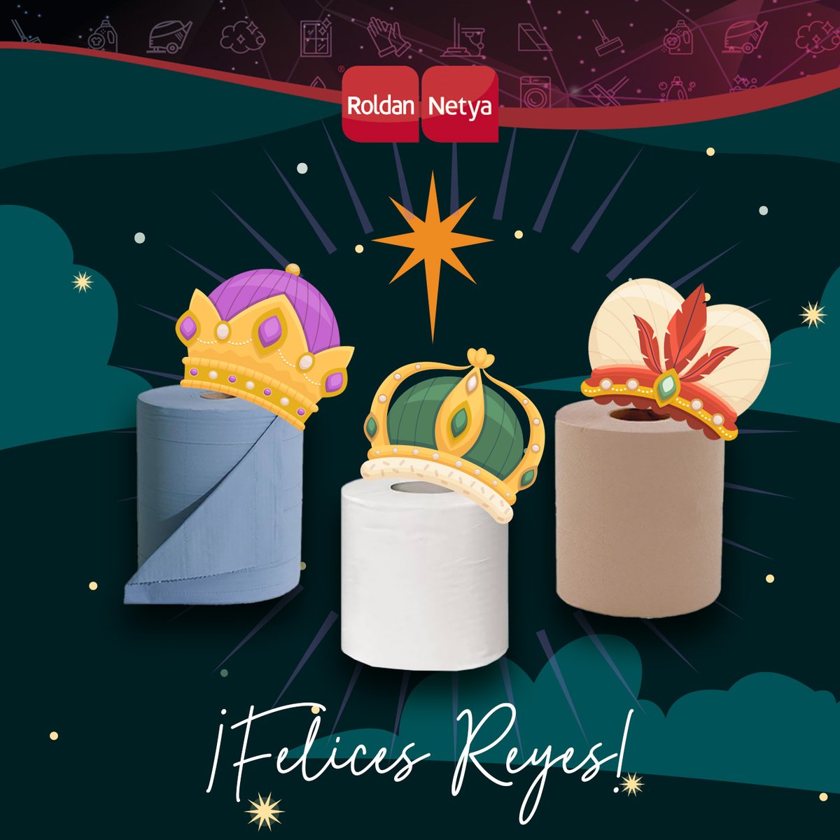 Roldan_Netya's tweet photo. Llegaron ya los Reyes y eran tres… pero esta vez no traen oro, incienso ni mirra. Traen limpieza, confianza y resistencia 👑🎁
FELICES REYES ✨👑🧡
#ReyesMagos #RoldanNetya #Bobinas #Celulosa https://t.co/z7cp0SPhaB