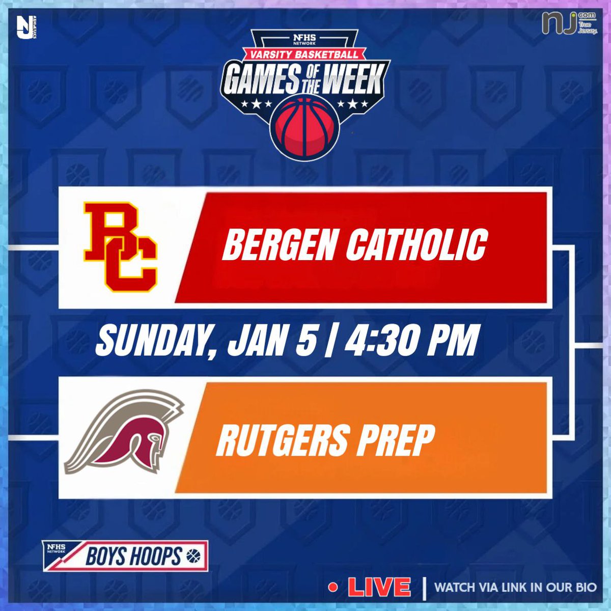 Maxpreps_net (@maxpreps_net) on Twitter photo ๐
ธ๐
๐
ด ๐
ผ๐
ฐ๏ธ๐๐
ฒ๐
ท
๐ Big Jersey Basketball Showcase II
๐ Bergen Catholic VS Rutgers Prep
๐
Sun, Jan 5โฐ 4:30 PM
๐ย hsplay.watchsportsz.com/basketball.phpโฆ
โณ Caldwell College
โจ Dont Forget to like,share & Follow โผ๏ธ
Lets go !!
#basketball #hoops #sports #highschool #stream #NewJersey ๐
ธ๐
๐
ด ๐
ผ๐
ฐ๏ธ๐๐
ฒ๐
ท
๐ Big Jersey Basketball Showcase II
๐ Bergen Catholic VS Rutgers Prep
๐
Sun, Jan 5โฐ 4:30 PM
๐ย hsplay.watchsportsz.com/basketball.phpโฆ
โณ Caldwell College
โจ Dont Forget to like,share & Follow โผ๏ธ
Lets go !!
#basketball #hoops #sports #highschool #stream #NewJersey