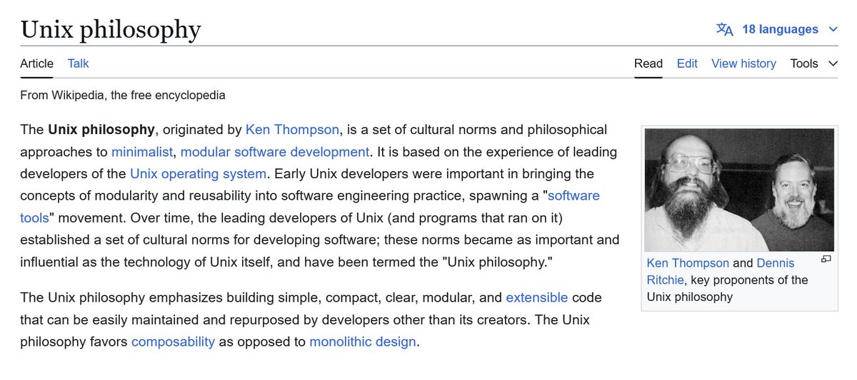it was an accident (maybe)

but it's called UNIX philosophy kids

each functionality is a small and deterministic program with an input and output 

those inputs/outputs can be piped in between programs to achieve whatever you dream of

solana is beautifully genius