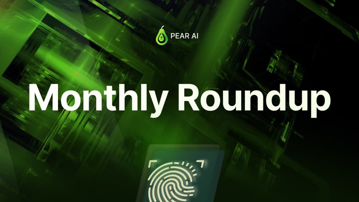 📢 PEAR AI: One Month In, and We’re Just Getting Started! 

In just one month since launch, we’ve achieved incredible milestones:

🔹Successful Beta release with huge 1800+ people response
🔹 Website V2 release 
🔹 1600+ Holders
🔹 2500+ Telegram Community Members
🔹 1600+ X