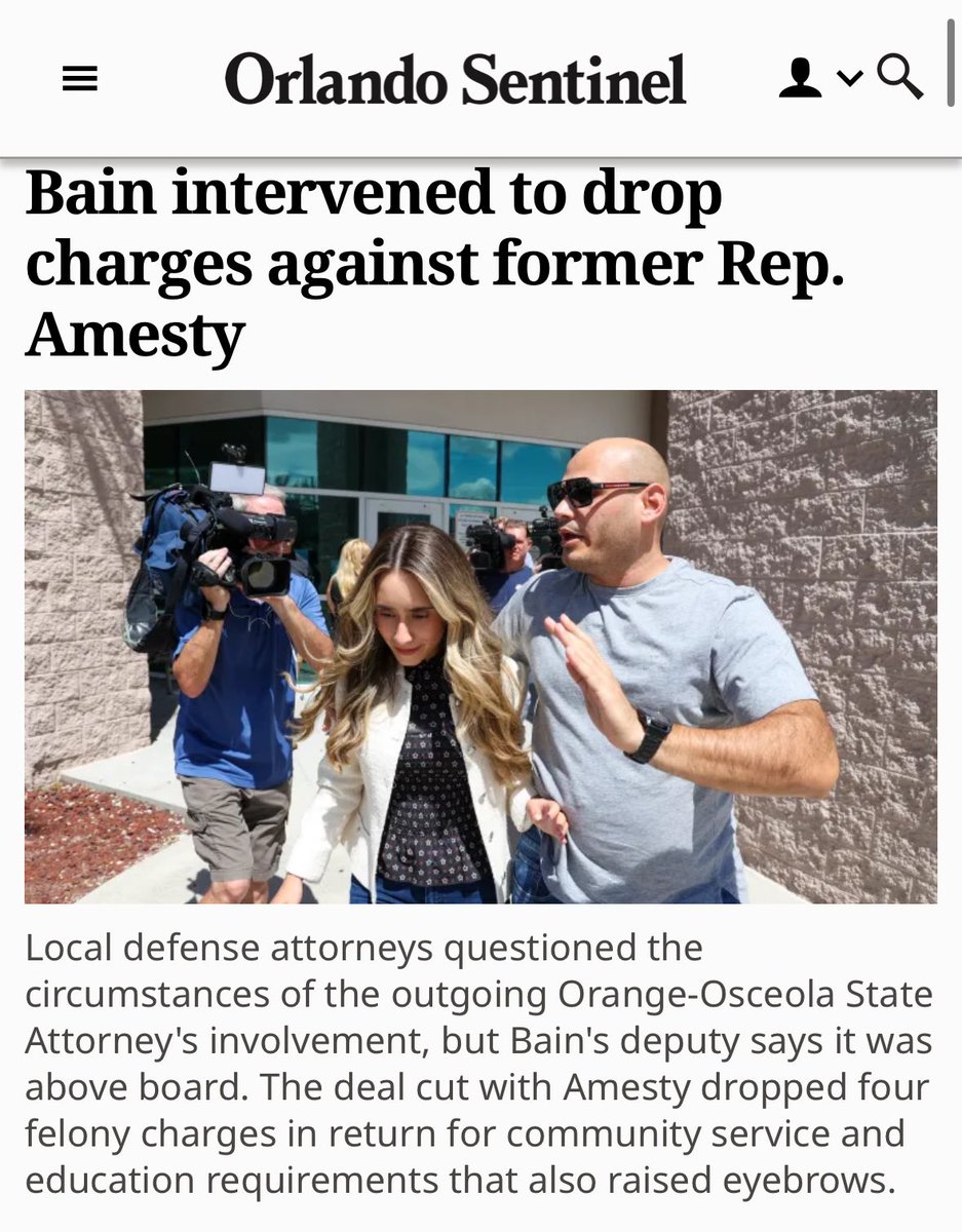 FlaDems's tweet image. So DeSantis's hand-picked State Attorney — who LOST his only election and is leading a witch hunt against his biggest political opponent — personally gave a Republican official a pass on corruption?

Raise your hand if you’re surprised.