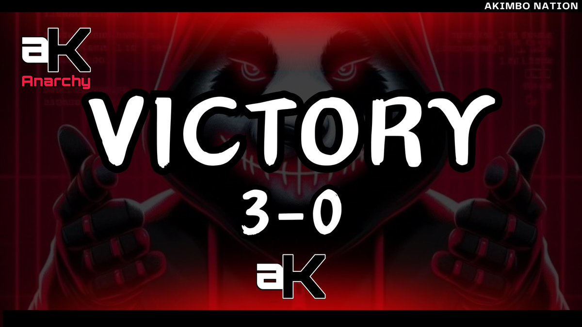 🏆 WINNING DUB 🏆

Akimbo Anarchy took center stage against <a href="/Peachy_eSports/">Peachy eSports</a> Originals and stormed across <a href="/Absolute_League/">Absolute League</a> no mans land and took a 3-0 win

Well done Boys and Girls!!! GGs!