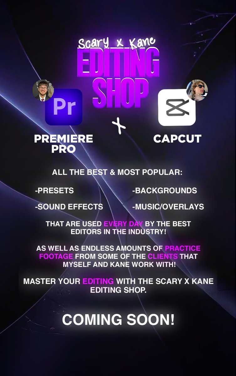 The All In One Editing Shop Is Coming Soon!🔥

I work with the biggest names in the industry and so does my partner <a href="/Kingswocd/">Kane</a>! We've come together to create a website that provides the most crucial assets &amp; resources to become successful in this industry!😈

Stay Tuned!👀