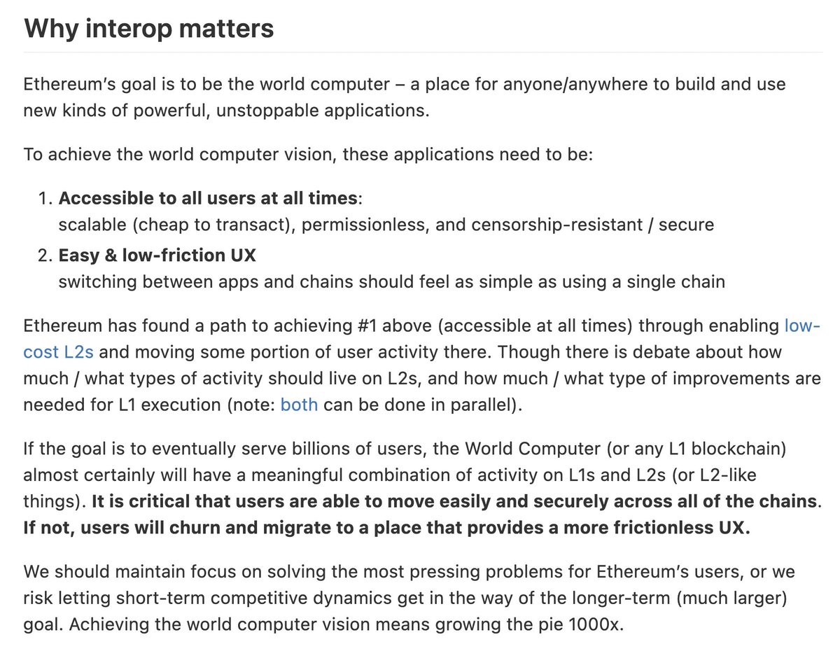 Short note on L2 interop:
where we are, progress underway, and why interop needs to be solved now if we want to build the world computer 

link below (2 min. read) 🙏